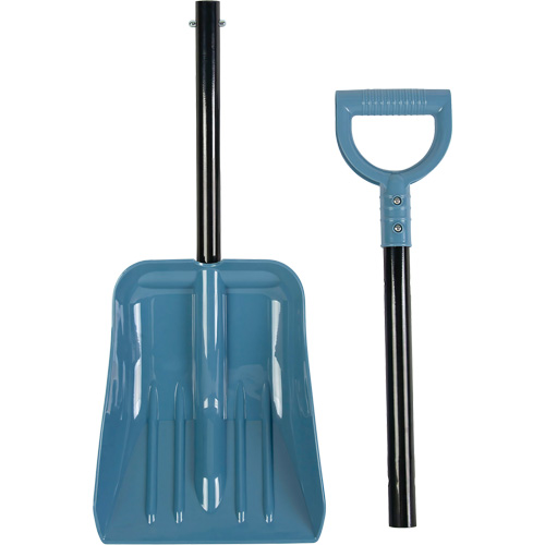 NAA612 Collapsible Snow Shovel, Polypropylene Blade, 10" Wide, Straight Handle