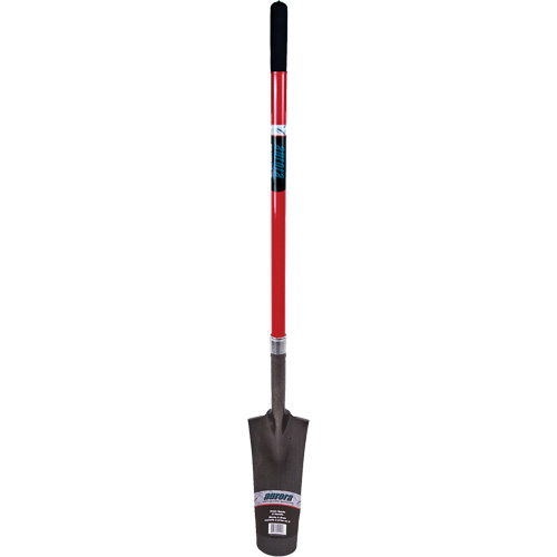 Aurora Tools HeavyDuty Drain Spade, Carbon Steel, 16" x 6" Blade, 45" L, Straight Handle