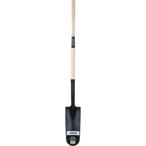 NN248 Drain Spade Shovel, Tempered Steel, 14" x 6" Blade, 46" L, Straight Handle