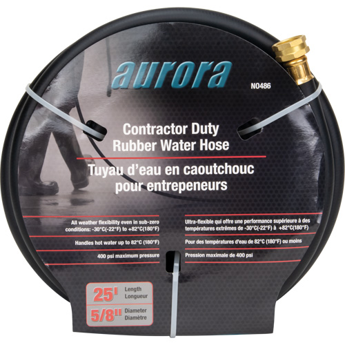 NO486 Contractor Duty Rubber Hose, Rubber, 5/8" dia. x 25'