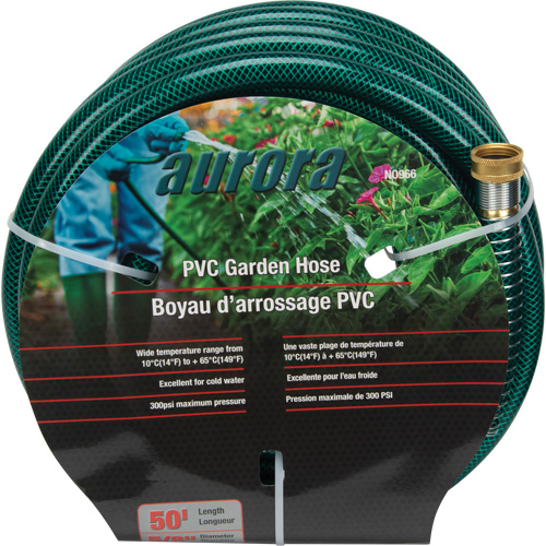 Aurora Tools Garden Hose, PVC, 5/8" dia. x 50' Aurora Tools