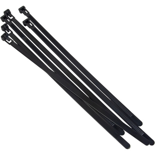 PG826 Re-Usable Cable Tie, 14" Long, 50 lbs. Tensile Strength, Black