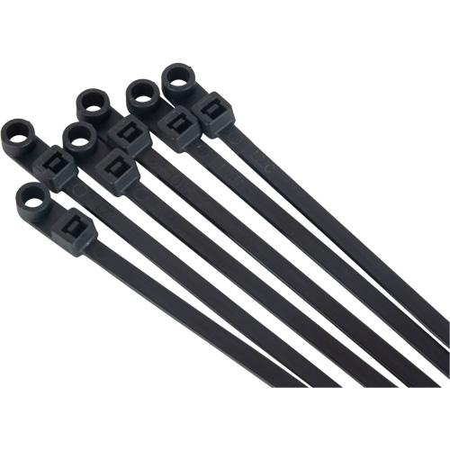 PG827 Attache-c&acirc;ble &agrave; visser, Longueur 8", R&eacute;sistance &agrave; la traction 50 lb, Noir