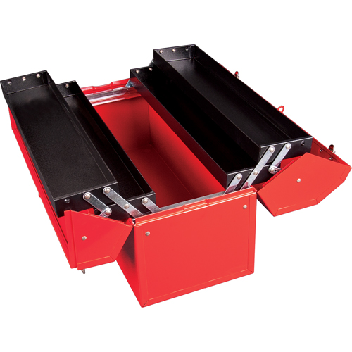 TEP339 ATB100 Portable Cantilever Tool Box, 8-3/4" D x 21-1/4" W x 12" H, Red