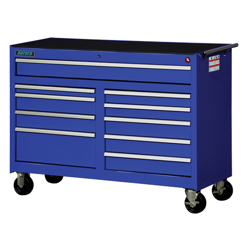 TEQ656 ATB500 Tool Cart, 10 Drawers, 54" W x 18-3/4" D x 38-1/8" H, Blue