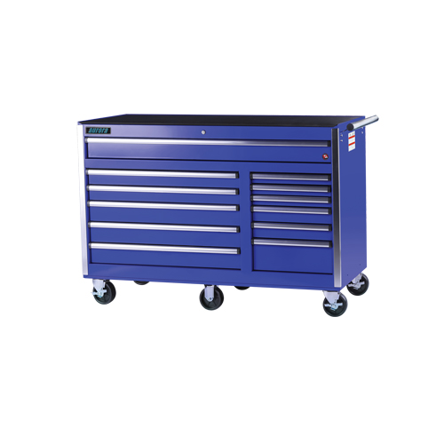 TEQ767 ATB300 Tool Cart, 12 Drawers, 56" W x 24-1/2" D x 38-1/8" H, Blue