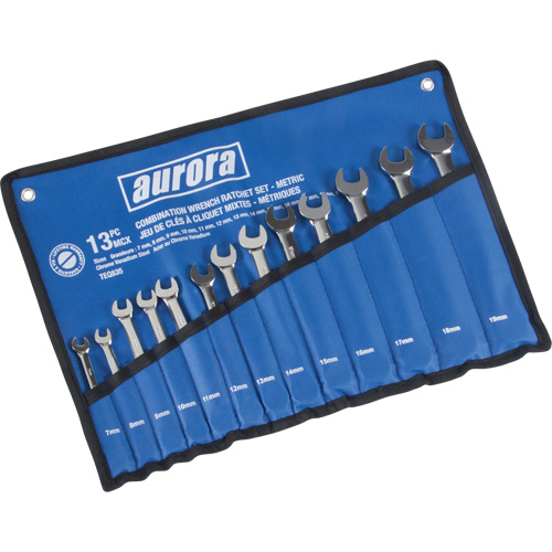 Fixed Head Wrench Set, Combination, 13 Pieces, Metric