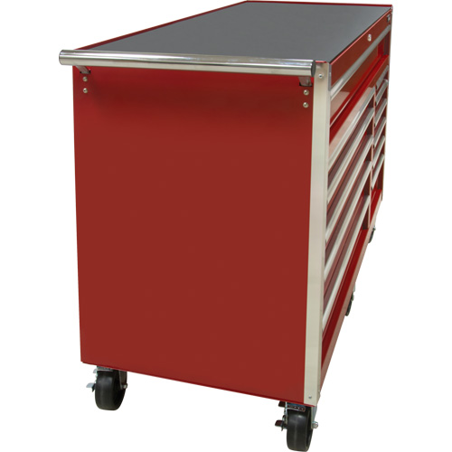 TER103 Industrial Tool Cart, 12 Drawers, 56" W x 24-1/2" D x 38-1/8" H, Red