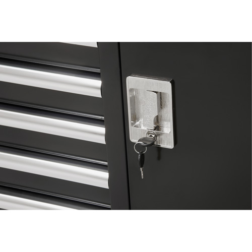 TER218 Chariot &agrave; outils industriel, 8 tiroirs, 44-3/10" la x 21-1/10" p x 36-7/10" h, Noir