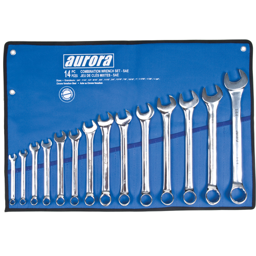 TLV055 Wrench Set, Combination, 14 Pieces, Imperial