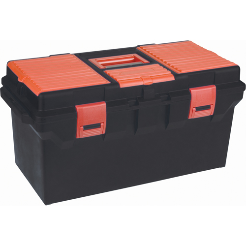 TLV085 Plastic Tool Box, 22" W x 11" D x 10-1/2" H, Black