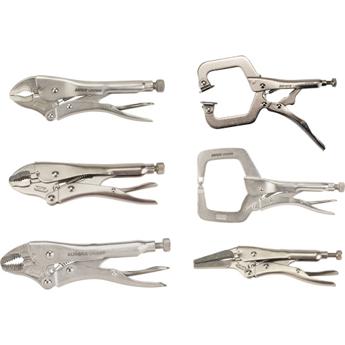 TLZ792 Locking Plier Set, 6 Pieces
