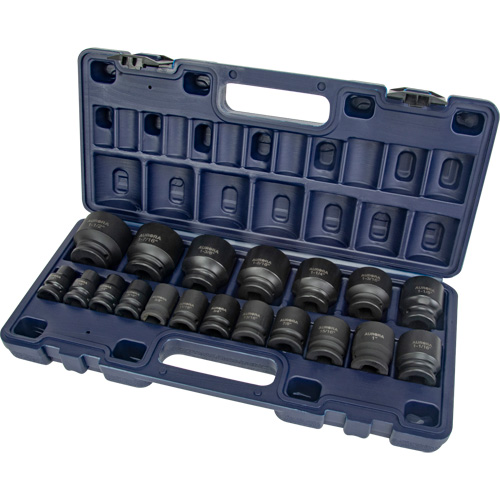 UAX700 SAE Socket Set, 19 Pcs, Impact, 1/2" Drive Size