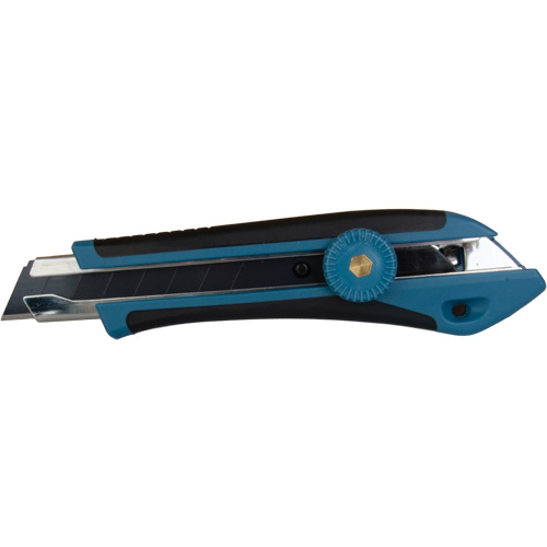UAY903 Couteau professionnel de 18 mm, Acier inoxydable, Robuste, Prise en Caoutchouc