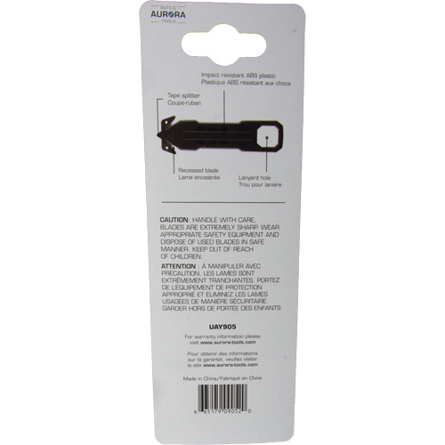 UAY905 Disposable Safety Knife , Stainless Steel, Plastic Handle