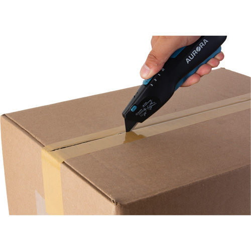 UAY906 Couteau de s&eacute;curit&eacute; r&eacute;tractable , Acier inoxydable, Robuste, Prise en Plastique/Aluminium