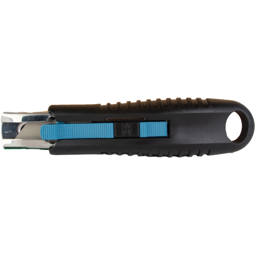 UAY907 Standard-Duty Retractable Safety Knife, Stainless Steel, Rubber Handle