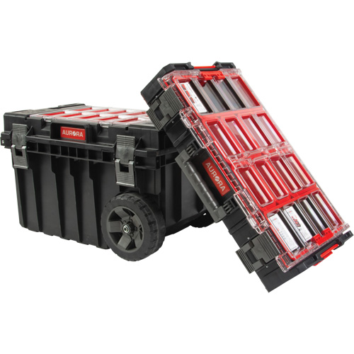 UAZ938 2-Piece Arx&reg; Rolling Tool Chest Set, 23-4/5" x 16" x 20-3/5", Black