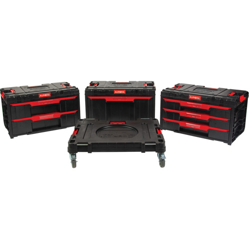 UAZ940 4-Piece Arx&reg; Dolly with Swivel Casters Set, 23-1/10" x 15" x 22-1/2", Black