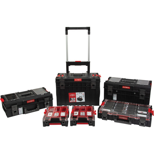 UAZ941 5-Piece Arx&reg; Rolling Toolbox Base Set, 25-1/5" x 19" x 54-3/5", Black