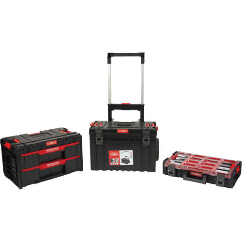 UAZ942 3-Piece Arx&reg; Rolling Toolbox Base Set, 25-1/5" x 19" x 42-2/5", Black