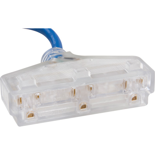 XH235 TPE-Rubber Extension Cord with Light Indicator, All-Weather, SJEOW, 14/3 AWG, 15 A, 3 Outlet(s), 25'