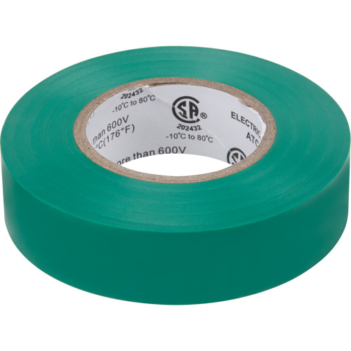 XH384 Electrical Tape, 19 mm (3/4") x 18 M (60'), Green, 7 mils