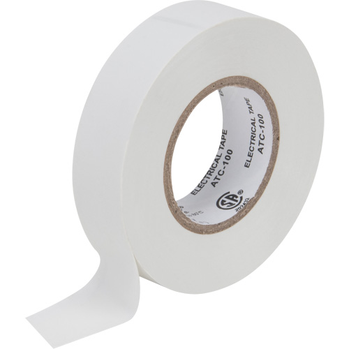 XH386 Electrical Tape, 19 mm (3/4") x 18 M (60'), White, 7 mils