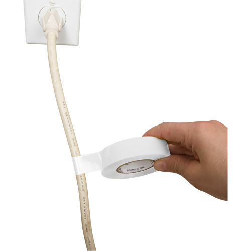 XH386 Electrical Tape, 19 mm (3/4") x 18 M (60'), White, 7 mils