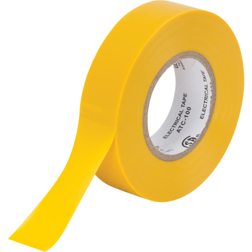 XH387 Electrical Tape, 19 mm (3/4") x 18 M (60'), Yellow, 7 mils