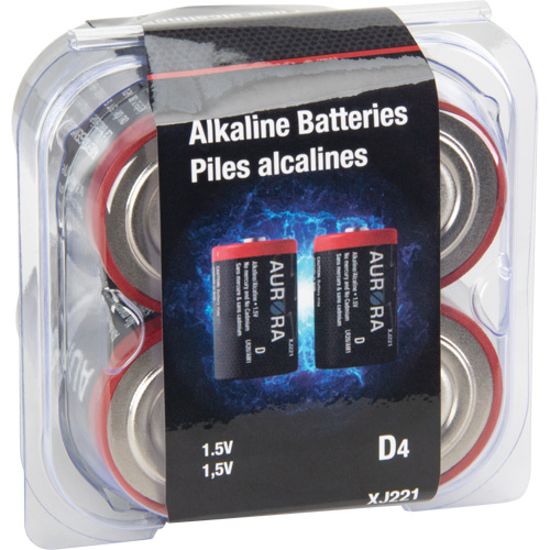 XJ221 Piles alcalines industrielles, D, 1,5 V