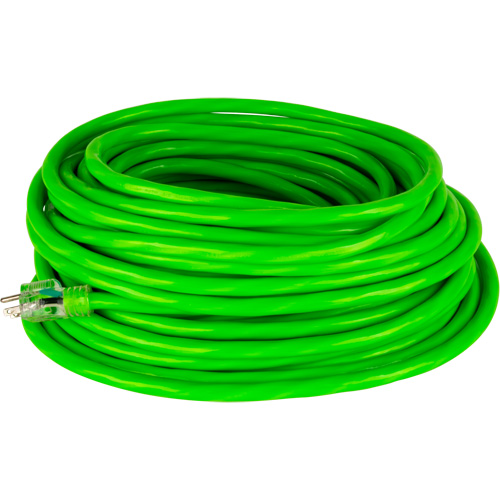 XJ572 Industrial Extension Cord, All-Weather, SJTW, 10/3 AWG, 15 A, 100'
