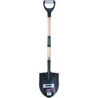 NN235 Heavy-Duty Round Point Shovel, Carbon Steel Blade, Hardwood, D-Grip Handle