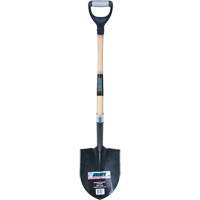 Heavy-Duty Round Point Shovel, Carbon Steel Blade, Hardwood, D-Grip Handle NN235 | Aurora Tools