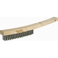 Long Handle Industrial-Duty Scratch Brush, Stainless Steel, 3 x 19 Wire Rows, 13-3/4" Long NT611 | Aurora Tools