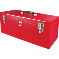 ATB100 Portable Tool Box with Metal Tool Tray, 8-3/4" D x 21" W x 9" H, Red TEP336 | Aurora Tools