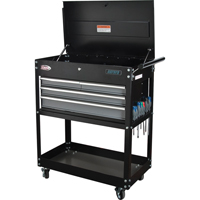 TEP483 Utility Cart, 4 Drawers, 18" L x 33" W x 39" H, Black