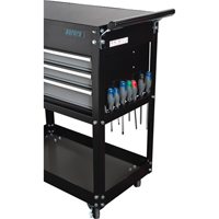 TEP483 Utility Cart, 4 Drawers, 18" L x 33" W x 39" H, Black