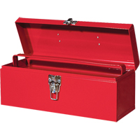 ATB100 Portable Tool Box with Metal Tool Tray, 6" D x 16" W x 6-1/2" H, Red TEP516 | Aurora Tools