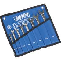Fixed Head Wrench Set, Combination, 8 Pieces, Imperial TEQ832 | Aurora Tools