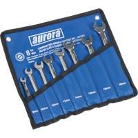 Fixed Head Wrench Set, Combination, 8 Pieces, Metric TEQ834 | Aurora Tools