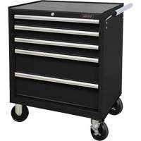 TER064 Industrial Tool Cart, 5 Drawers, 27" W x 18-3/4" D x 31-1/2" H, Black