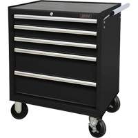 Industrial Tool Cart, 5 Drawers, 27" W x 18-3/4" D x 31-1/2" H, Black TER064 | Aurora Tools