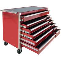 TER103 Industrial Tool Cart, 12 Drawers, 56" W x 24-1/2" D x 38-1/8" H, Red