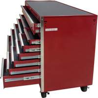 TER103 Industrial Tool Cart, 12 Drawers, 56" W x 24-1/2" D x 38-1/8" H, Red