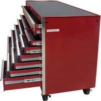 Industrial Tool Cart, 12 Drawers, 56" W x 24-1/2" D x 38-1/8" H, Red TER103 | Aurora Tools
