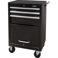 TER216 Industrial Tool Cart, 3 Drawers, 29-4/5" W x 21-1/5" D x 38-4/5" H, Black