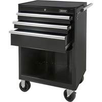 TER216 Industrial Tool Cart, 3 Drawers, 29-4/5" W x 21-1/5" D x 38-4/5" H, Black