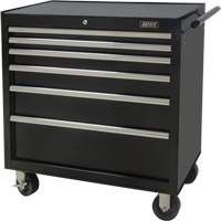 Industrial Tool Cart, 6 Drawers, 39" W x 20-4/5" D x 25-4/5" H, Black TER217 | Aurora Tools