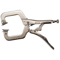 Locking Pliers with Swivel Pads, 6" Length, C-Clamp TJZ096 | Aurora Tools